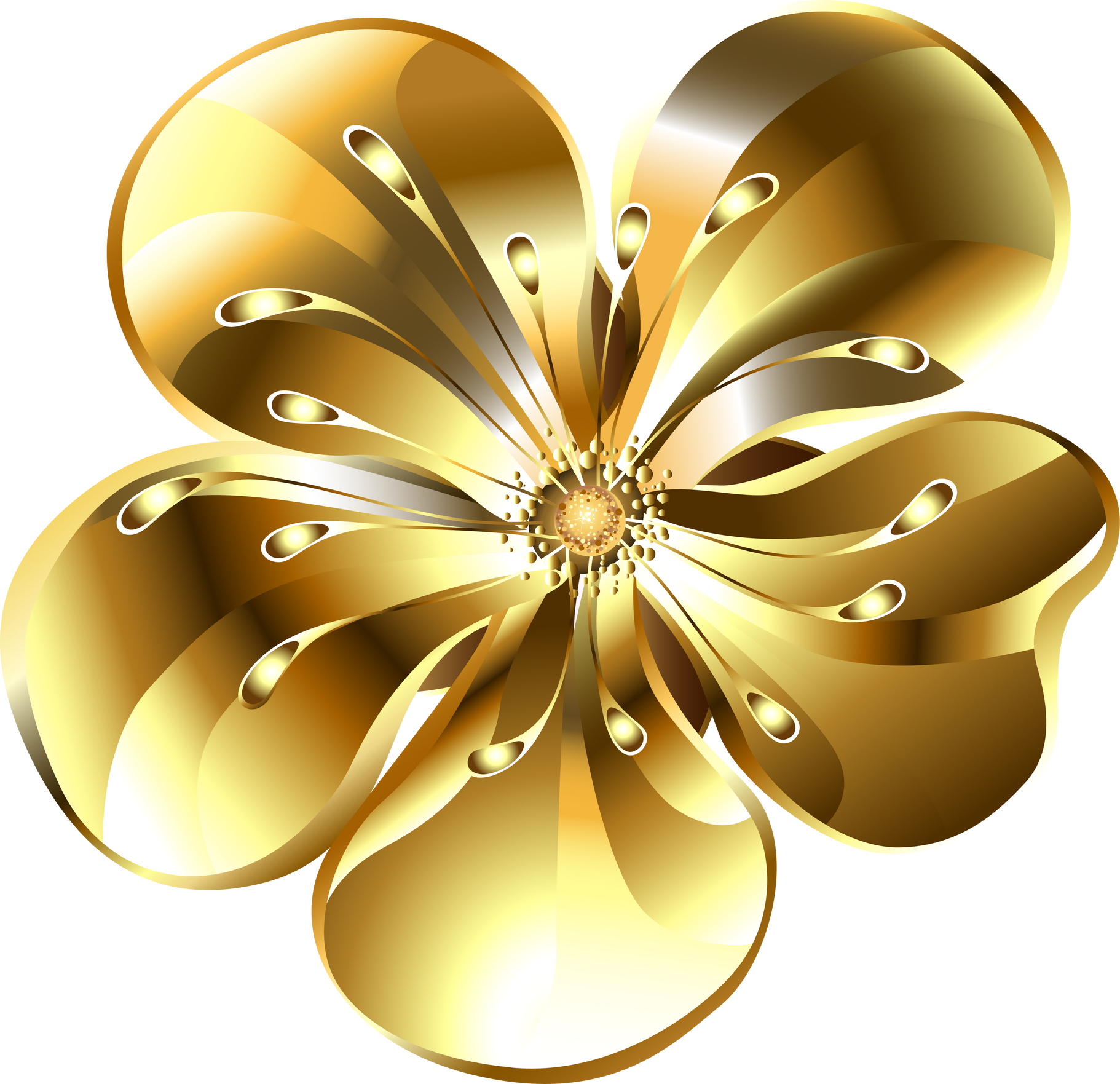 Golden Sakura Flower