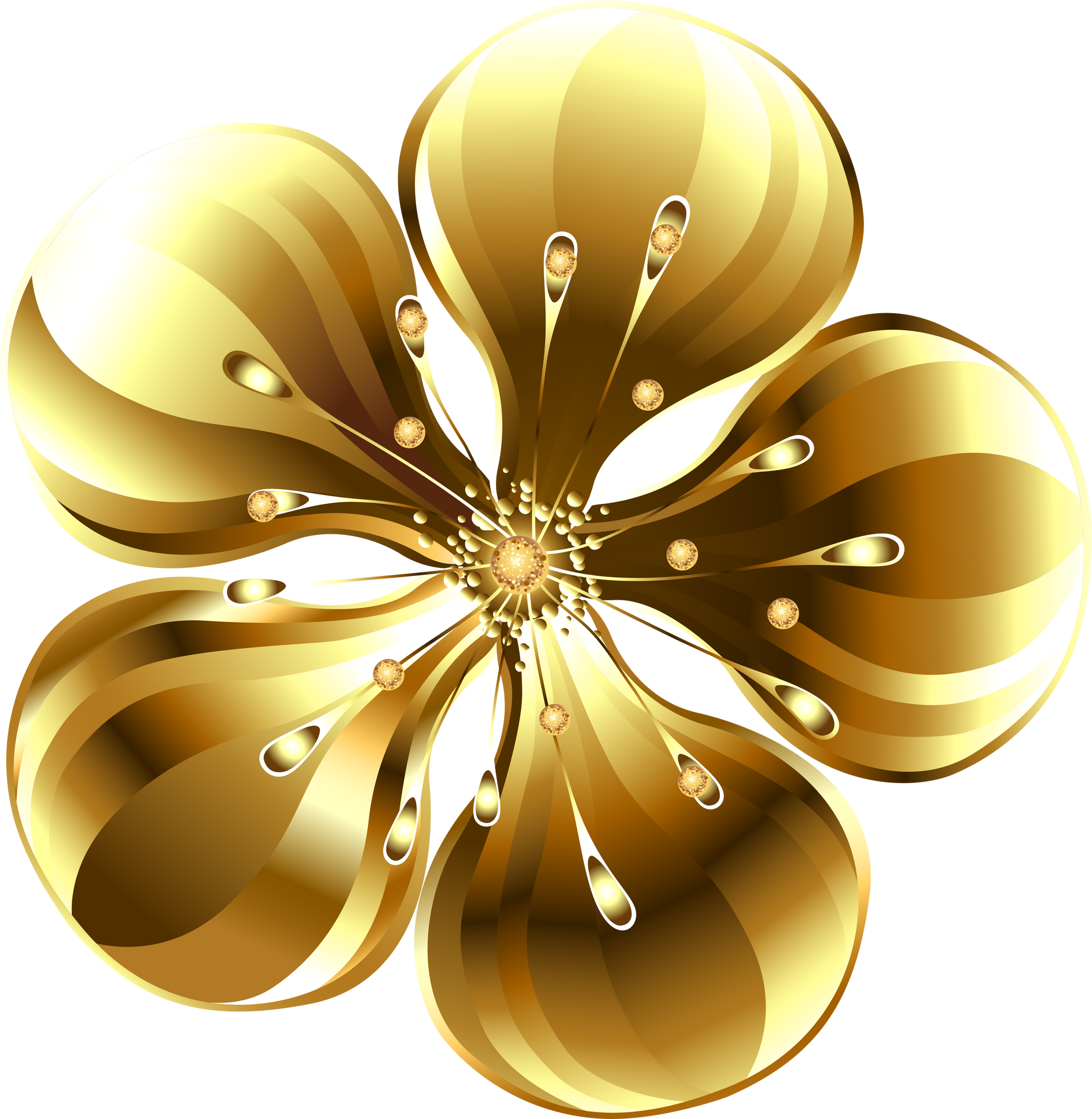 Golden Sakura Flower